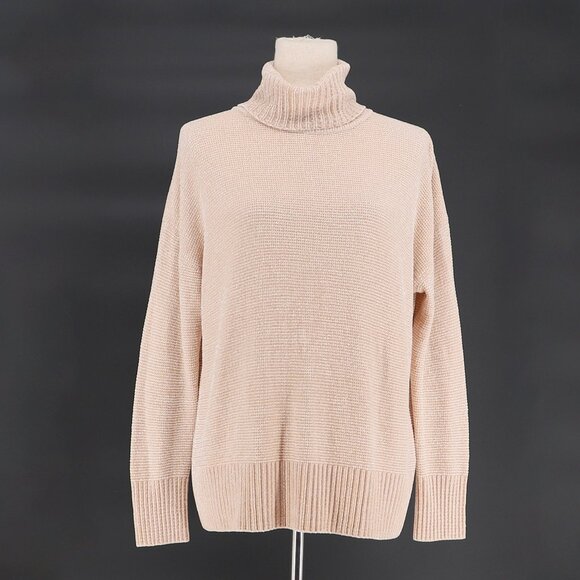 LAFAYETTE 148 Chunky Roll Neck Textured Knit Oversized Sweater Size S - Picture 1 of 6